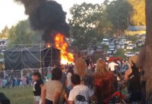 Incendio en la fiesta de la torta frita uruguaya