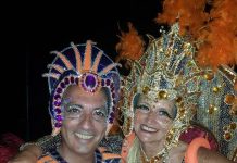 Sandra y Guille en el carnaval de 25 de Mayo