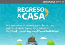 Bonaerenses podrán gestionar regreso a su domicilio habitual