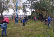 En el Santa Teresita izaron la bandera
