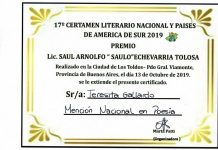 Menciones nacionales para la poeta local Teresita Gallardo