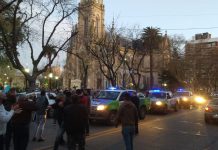 Ruidosa concentración y marcha en apoyo a la Policía en Mercedes