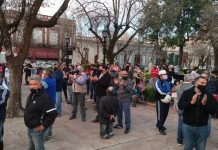 El reclamo policial también se hizo sentir en Mercedes