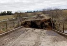 Cayó puente sobre el Río Luján en la localidad de García