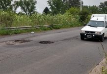 Ruta 41 en mal estado