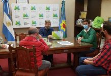 Autoridades de Vialidad Nacional en Mercedes