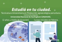 Abren preinscripción para Tecnicatura en Producción Agrícola Periurbana