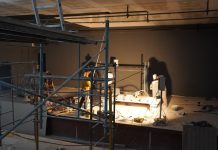 Avanza la obra de remodelación de la sala alta del Teatro Argentino