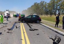 Suipacha: Violenta colisión sobre ruta nacional 5