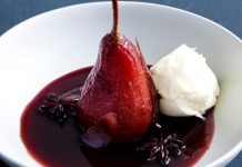 Peras al vino tinto, receta tradicional