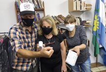 Los “Boinas Blancas” entregaron termómetros