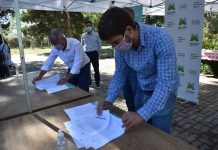 Firman convenio para la puesta en marcha de una granja agroecológica en la Colonia Olivera