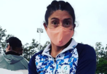 Romina Fernández en un evaluativo