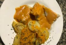 Abadejo con salsa de zanahoria y naranja