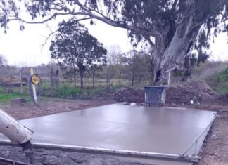 Se construyó un playón para el lavado de maquinaria municipal