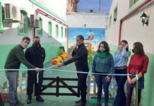 Construyen plaza para Niños en el sector de visitas de la Unidad Penal