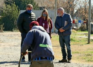 Sigue en marcha la pavimentación de la doble mano de Fragata Sarmiento