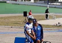 Román Gorocito en el Argentino de pista