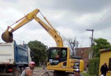 Avanza la pavimentación en barrio Trocha