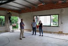 Avanza la construcción de un SUM en la escuela Los Caranchos