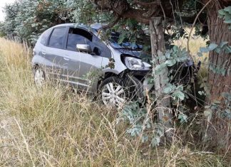 Despiste automotor sobre Ruta 5
