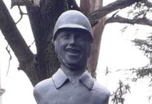 Restauran el busto de Oscar A. Gálvez