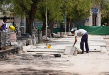 Avanzan obras en la plaza Belgrano y confirman que se recuperará la fuente