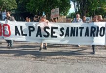 Vecinos se manifestaron en contra del Pase Sanitario