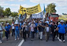 Peregrinación de la UTEP y reclamo por tierras en Olivera