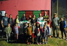 Ustarroz visitó club de Gowland y anunció el inicio de obra del SUM y la cancha de 11