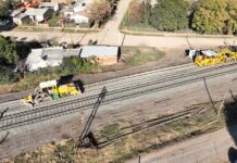 Avanza firme la obra de la renovación de vías del Sarmiento
