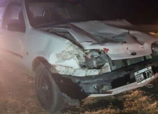 Colisión vehicular sobre Ruta 5