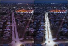 Habilitan el sistema de iluminación LED en calle 23
