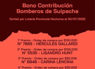 Ganadores Bono Contribución Bomberos Voluntarios