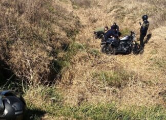 Motociclista herido al despistarse en el camino a Gral. Rivas