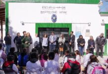Sileoni fue parte de la inauguración de obras escolares en García