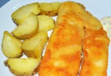 Pescado con costra de cítricos