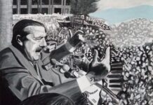 Descubren mural de Alfonsín en el comité radical