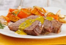 Colita de cuadril con salsa alioli