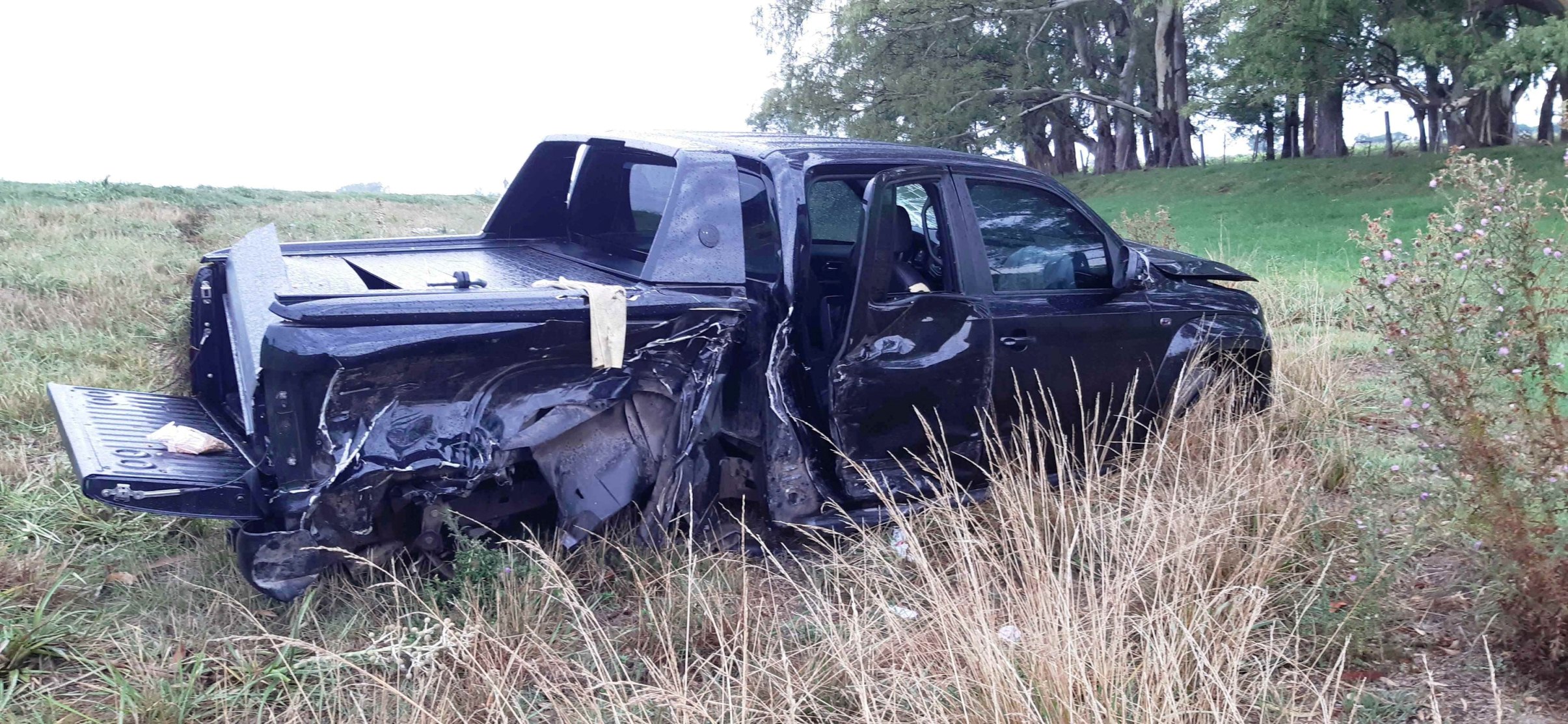 Jorge Lasala - Violenta colision vehicular sobre Ruta 5 9