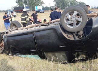 Vuelco sobre Ruta 5