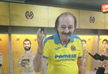 Alcides en los festejos de los 100 años del Villarreal de España
