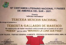 Menciones especiales para la poetisa Teresita Gallardo