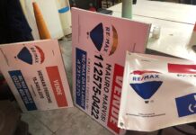 Citan a responsables de Remax y ordenan el retiro de carteles de la vía pública