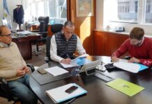 Ustarroz firma con Vialidad Nacional la obra del Acceso Manuel Sanmartín