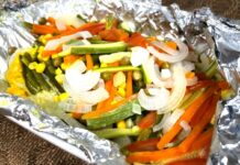 Papillote de pescado con vegetales (papillote quiere decir paquetito)