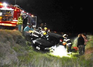 Despiste automotor en el acceso a General Rivas