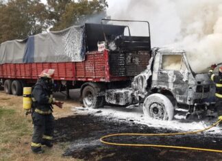 Incendio de camión