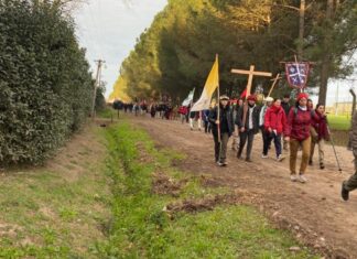 Marcha de peregrinos a Luján