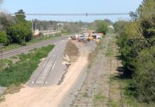 Avanza la unificación de vías de los ferrocarriles Sarmiento y San Martín dentro de Mercedes